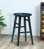 Harrington Sheesham Wood Bar Stool In Ocean Blue Finish