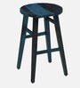 Harrington Sheesham Wood Bar Stool In Ocean Blue Finish