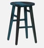 Harrington Sheesham Wood Bar Stool In Ocean Blue Finish