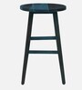 Harrington Sheesham Wood Bar Stool In Ocean Blue Finish
