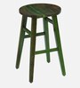 Harrington Sheesham Wood Bar Stool In Spring Green Finish