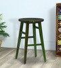 Harrington Sheesham Wood Bar Stool In Spring Green Finish