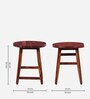 Harrington Sheesham Wood Seating Stool In Honey Oak Finish