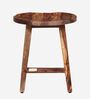 Harrington Sheesham Wood Seating Stool In Rustic Teak Finish