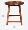 Harrington Sheesham Wood Seating Stool In Rustic Teak Finish