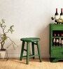 Harrington Sheesham Wood Seating Stool In Spring Green Finish