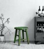 Harrington Sheesham Wood Seating Stool In Spring Green Finish