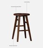 Harrington Sheesham Wood Tall Bar Stool In Provincial Teak Finish