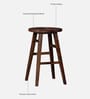 Harrington Sheesham Wood Tall Bar Stool In Provincial Teak Finish
