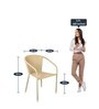 Harrison Wicker Outdoor Seating in Beige Colour