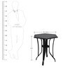 Harry Metal End Table in Black Colour