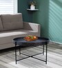 Harry Coffee Table with Grey Wash Wood & Black Base
