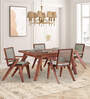 Harry Solid Wood 4 Seater Dining Set In Teak Finish