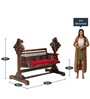 Harsh Solid Wood Swing with Chain in Provincial Teak Finish