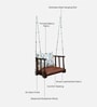 Harstad Sheesham Wood 1 Seater Swing In In Provincial Teak Finish