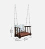 Harstad Sheesham Wood 1 Seater Swing In In Provincial Teak Finish
