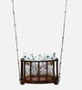 Harstad Sheesham Wood 1 Seater Swing In In Provincial Teak Finish