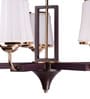 Waitara Gold Glass Shaded Chandelier