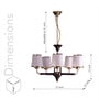 Waitara Gold Glass Shaded Chandelier