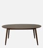 Haruka Solid Wood 6 Seater Dining Set In Walnut & Sandy Brown Finish