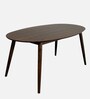 Haruka Solid Wood 6 Seater Dining Set In Walnut & Sandy Brown Finish
