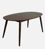 Haruka Solid Wood 6 Seater Dining Set In Walnut & Sandy Brown Finish