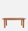 Haruki Solid Wood 6 Seater Dining Table In Teak Colour