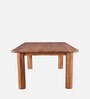 Haruki Solid Wood 6 Seater Dining Table In Teak Colour