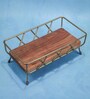 Harvest Glow Metal & Acacia Wood Fruit Basket
