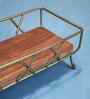 Harvest Glow Metal & Acacia Wood Fruit Basket