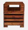 Harvey Bedside Table In Natural Teak Finish