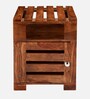 Harvey Bedside Table In Natural Teak Finish