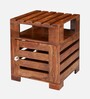 Harvey Bedside Table In Natural Teak Finish
