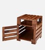 Harvey Bedside Table In Natural Teak Finish