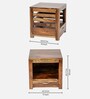 Harvey Bedside Table in Teak Finish with Drawer
