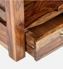 Harvey Bedside Table in Teak Finish with Drawer