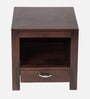 Harvey Bedside Table in Walnut Finish with Drawer