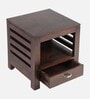 Harvey Bedside Table in Walnut Finish with Drawer