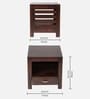 Harvey Bedside Table in Walnut Finish with Drawer