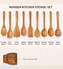 Wooden Cooking Spoon & Spatula Set 10 Pieces