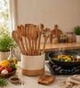 Wooden Cooking Spoon & Spatula Set 10 Pieces