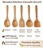 Wooden Cooking Utensils Set of 5
