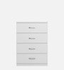 Hashimoto 4 Door Chest of Drawers in White Finish Hashimoto 4 Door Chest of Drawers in White Finish
