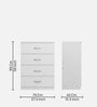 Hashimoto 4 Door Chest of Drawers in White Finish