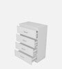 Hashimoto 4 Door Chest of Drawers in White Finish