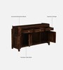 Haslev Sheesham Sideboard In Scratch Resistant Provincial Teak Finish