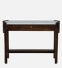 Haslev Sheesham Wood Study Table In Scratch Resistant Provincial Teak Finish With Marble Top