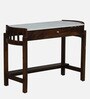 Haslev Sheesham Wood Study Table In Scratch Resistant Provincial Teak Finish With Marble Top