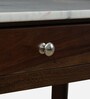 Haslev Sheesham Wood Study Table In Scratch Resistant Provincial Teak Finish With Marble Top