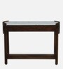 Haslev Sheesham Wood Study Table In Scratch Resistant Provincial Teak Finish With Marble Top